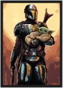 Ver imagem 1 de Quadro Decorativo O Mandaloriano Star Wars Nerd Geek Com Moldura