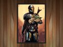Ver imagem 2 de Quadro Decorativo O Mandaloriano Star Wars Nerd Geek Com Moldura