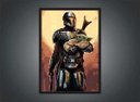 Ver imagem 3 de Quadro Decorativo O Mandaloriano Star Wars Nerd Geek Com Moldura