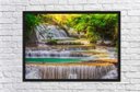 Ver imagem 3 de Quadro Decorativo Cachoeira Pedras Rio Paisagem Natureza Com Moldura G02