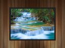 Ver imagem 2 de Quadro Decorativo Cachoeira Pedras Rio Paisagem Natureza Com Moldura G04