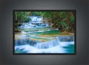 Ver imagem 3 de Quadro Decorativo Cachoeira Pedras Rio Paisagem Natureza Com Moldura G04