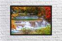 Ver imagem 3 de Quadro Decorativo Cachoeira Pedras Rio Paisagem Natureza Com Moldura G05