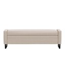 Ver imagem 3 de Recamier Bau Paris Base de Metal 1,40m Suede Bege - Inova Decorações