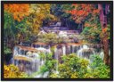Ver imagem 1 de Quadro Decorativo Cachoeira Pedras Rio Paisagem Natureza Com Moldura G03