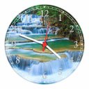Ver imagem 1 de Relógio De Parede Cachoeira Paisagens Natureza Decoração Salas Cozinha Quartz