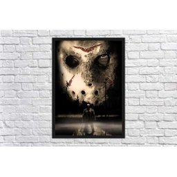 Quadro Decorativo Jason Séries Cinema Filmes Terror Geek Salas Quartos Com Moldura - 4