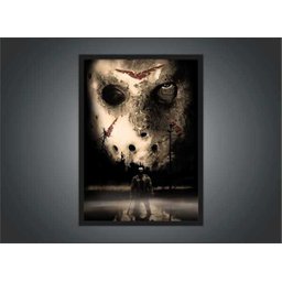 Quadro Decorativo Jason Séries Cinema Filmes Terror Geek Salas Quartos Com Moldura - 3