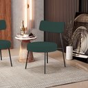 Ver imagem 7 de Poltrona Decorativa Base Fixa Londres L02 Linho Verde Musgo - Lyam