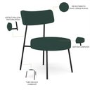 Ver imagem 5 de Poltrona Decorativa Base Fixa Londres L02 Linho Verde Musgo - Lyam