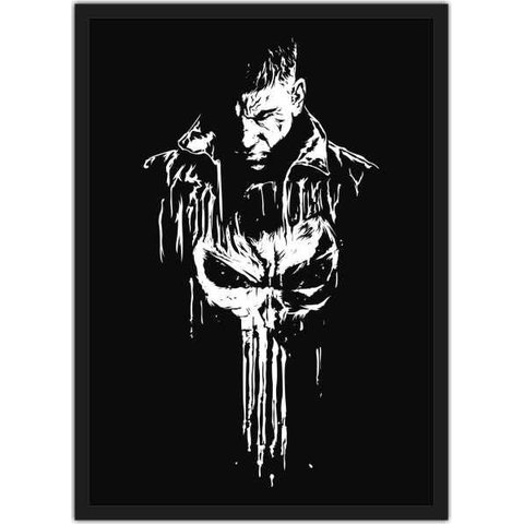 Quadro Decorativo O Justiceiro Séries Cinema Filmes Geek Salas Quartos Com Moldura G02