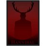 Quadro Decorativo Hannibal Lecter Séries Cinema Filmes Geek Salas Quartos Com Moldura - 1