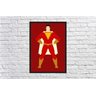 Quadro Decorativo Shazam Desenho Heróis Geek Salas Quartos Com Moldura - 4