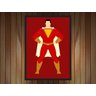 Quadro Decorativo Shazam Desenho Heróis Geek Salas Quartos Com Moldura - 3