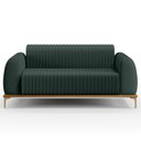 Ver imagem 3 de Sofá 2 Lugares para Sala de Estar Molino 150 Cm D02 Pés D'ouro Linho Verde Musgo C-117 - Lyam