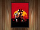 Ver imagem 2 de Quadro Decorativo Red Dead Redemption Jogos Games Salas Quartos Com Moldura G01