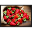 Ver imagem 1 de Quadro Decorativo Frutas Morango Cozinha Com Moldura