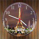 Ver imagem 2 de Relógio De Parede Cidade Torre Eiffel Decoração Salas Quartos Quartz