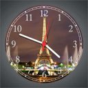 Ver imagem 3 de Relógio De Parede Cidade Torre Eiffel Decoração Salas Quartos Quartz