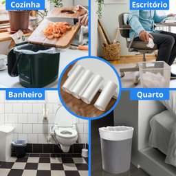 Refil Saco de Lixo para Lixeira Banheiro 39x50cm com 70 Sacos | Valeplast | 05 Un - 6