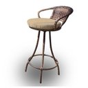 Ver imagem 1 de Banqueta Giratória em Fibra Sintética - Tecido Duna Deserto