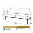 Ver imagem 3 de Sofá Namoradeira Milla Luxo Castellar Móbile Corino Off White