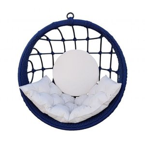 Balanço em Corda Náutica Marinho Sem Suporte - Tecido Duna Cru