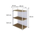 Ver imagem 4 de Estante 03 Prateleiras c/Fundo Yon 60cm Est.Branca
