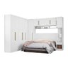 Quarto Casal Modulado Modena Vi 7 Peças (1 Armário Aéreo + 4 Guarda Roupas + 2 Complementos) - 1