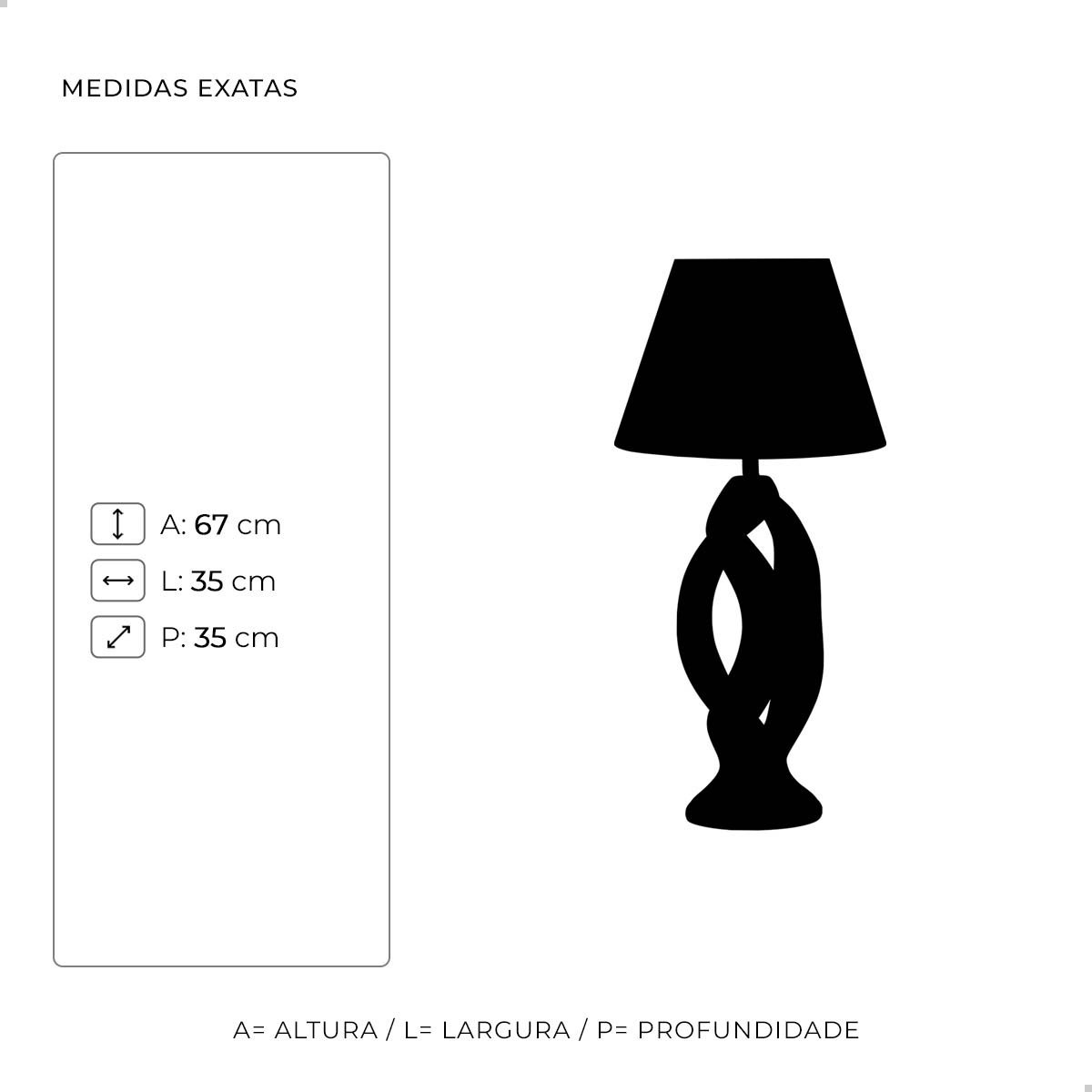 Abajur Grande para Sala com Cúpula de Tecido Grego Dark Fendi - 3