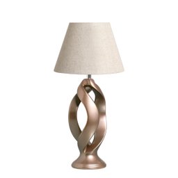 Abajur Grande para Sala com Cúpula de Tecido Grego Dark Fendi - 1