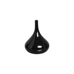 Garrafa Jasmim P Decoração Em Cerâmica Preto Brilhante - 2