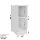 Ver imagem 3 de Balcão Planejado 1 Porta 30cm sem Tampo Arizona CabeCasa MadeiraOriginals Marrom/Figueira/Branco