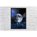 Ver imagem 4 de Quadro Decorativo Lua Galáxias Planetas Universo Espaço Decorações Salas Quartos Com Moldura G01