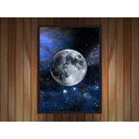 Ver imagem 2 de Quadro Decorativo Lua Galáxias Planetas Universo Espaço Decorações Salas Quartos Com Moldura G01