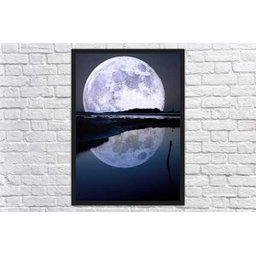 Quadro Decorativo Lua Galáxias Planetas Universo Espaço Decorações Salas Quartos Com Moldura G02 - 3