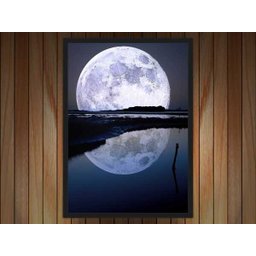Quadro Decorativo Lua Galáxias Planetas Universo Espaço Decorações Salas Quartos Com Moldura G02 - 2