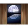 Quadro Decorativo Lua Galáxias Planetas Universo Espaço Decorações Salas Quartos Com Moldura G02 - 2