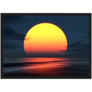 Quadro Decorativo Sol Mar Abstrato Decorações Salas Quartos Com Moldura