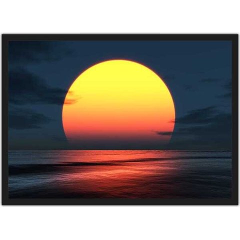 Quadro Decorativo Sol Mar Abstrato Decorações Salas Quartos Com Moldura