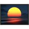 Quadro Decorativo Sol Mar Abstrato Decorações Salas Quartos Com Moldura - 1