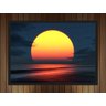 Quadro Decorativo Sol Mar Abstrato Decorações Salas Quartos Com Moldura - 2