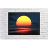 Quadro Decorativo Sol Mar Abstrato Decorações Salas Quartos Com Moldura - 4