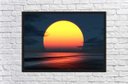 Ver imagem 4 de Quadro Decorativo Sol Mar Abstrato Decorações Salas Quartos Com Moldura