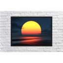Ver imagem 4 de Quadro Decorativo Sol Mar Abstrato Decorações Salas Quartos Com Moldura