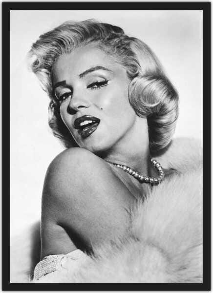 Quadro Decorativo Marilyn Monroe Decorações Salas Quartos Com Moldura G01 - 1