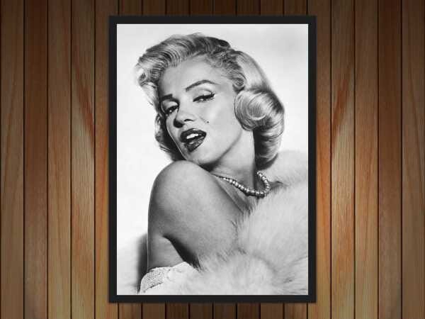 Quadro Decorativo Marilyn Monroe Decorações Salas Quartos Com Moldura G01 - 2