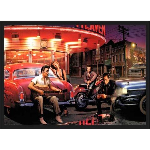 Quadro Decorativo James Dean Marilyn Monroe Elvis Presley and Humphrey Bogart Decorações