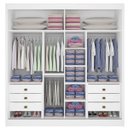 Ver imagem 4 de Guarda Roupa Casal 2 Portas 6 Gavetas - Cancun-Branco - Móveis D'Doro