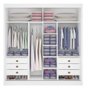 Ver imagem 3 de Guarda Roupa Casal 2 Portas 6 Gavetas - Cancun-Branco - Móveis D'Doro